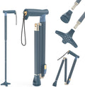 Michael Graves Quick Fold Walking Cane for Men and Women - Foldable Walking Stick for Stability and Style - Collapsible Folding Cane - Walking Sticks for Seniors & Adults