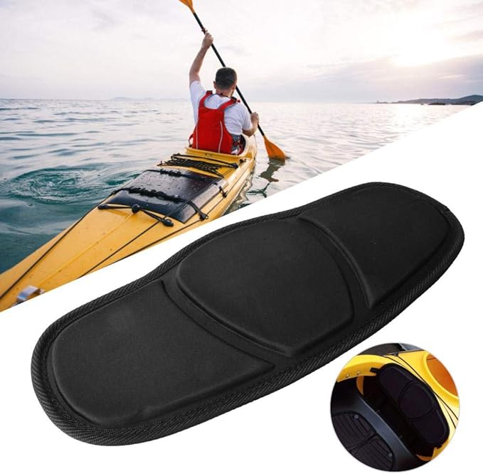 Jadeshay Kayak Backrest Seat Padded, Adjustable Kayak Non-Slip Canoe Seat Backrest Comfortable EVA Foam Pad for Kayaks and Canoes