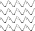 HARFINGTON 16pcs Single Button Kayak Paddle Snap Spring Clip 6x8.5x50mm 65Mn Spring Steel V-Shaped Solid Lift Telescopic Locking Tube Pole Clips for Tent Umbrella Camping
