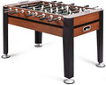 GYMAX Foosball Table, 54” Full Sized Soccer Game Table with 2 Footballs, Game Tables for Game Room Adults Kids Family Night