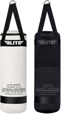 Elite Sports Boxing Bag – Heavy Duty Canvas Punching Bag with Straps for Boxing, Training, MMA, Muay Thai, Kickboxing, Martial Arts & Fitness – Unfilled Heavy Bag