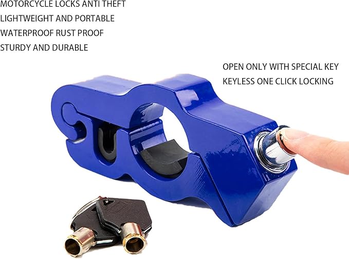 Motorcycle Brake Lock, Heavy Duty Motorcycle Locks Anti Theft, Motorcycle Accessories for Moped Dirt Bike Scooter and ATV