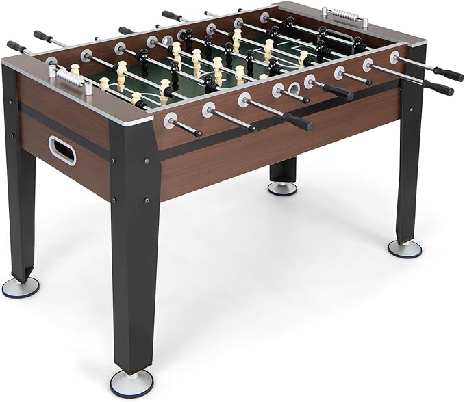 Goplus 54" Foosball Table for Adults, Full Sized Game Tables with 2 Balls, Wood Arcade Soccer Table Game for Kids Indoor Game Room Family Night