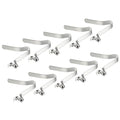 PATIKIL 8x6mm Kayak Paddle Snaps, 10 Pack Tent Pole Clips Steel V Shaped Single Pin Push Button Spring Clips Lock Tube Pole Clips for Camping Awning