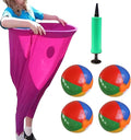 Granny Pants Yard Game, Giant Outdoor Party Game with 4 Bouncy Balls and Pump,Team Relay Family Reunion Party Field Game Set