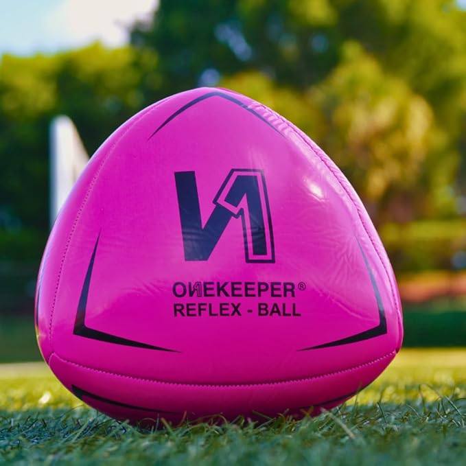 Soccer Reflex & Reaction Ball - White, Orange, Blue, Pink, and Fluo Yellow, Agility and Coordination Training for Kids and Juniors