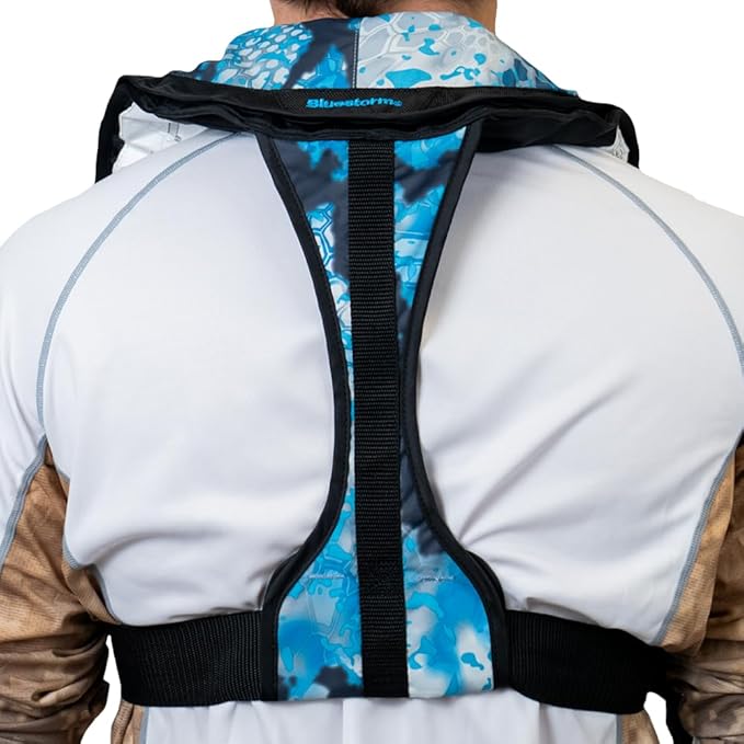 BLUESTORM Stratus 35 Inflatable Life Jacket PFD for Adults | US Coast Guard (USCG) Approved Automatic Self Inflating Life Vest Preserver with Manual Ripcord