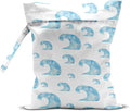 Wet Bag, Wet Dry Bag, Wet Bag for Swimsuit, Travel, Beach, Pool, Diapers, Dirty Yoga Gym Clothes, Makeup Bag, Waterproof Reusable Beach Bag Ocean Decor Starfish Sea Horse Anchor