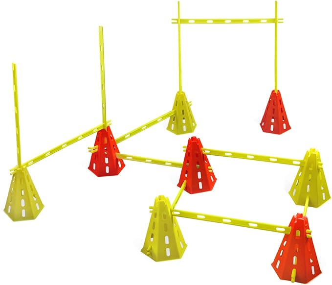 Yes4All Speed and Agility Training Equipment Set - Hurdles and Cones for Athletes in Soccer, Basketball, Football