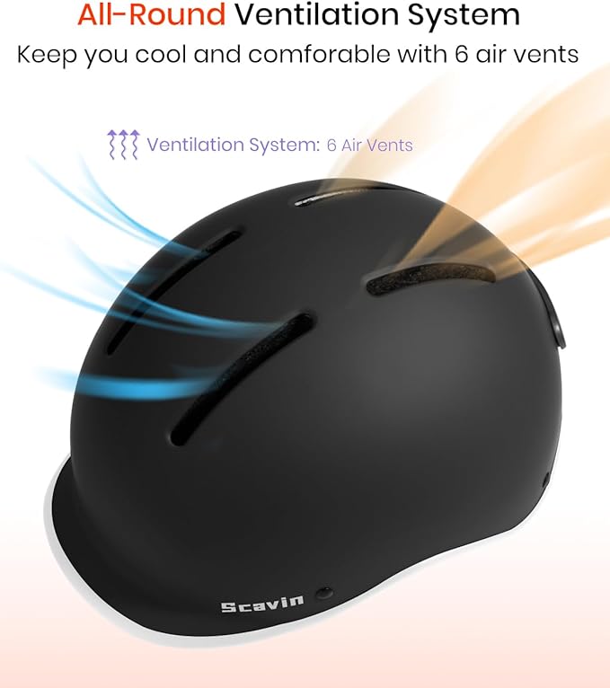 Bike Helmet for Adult: Bicyle Helmet with EPS Foam Interior for Men & Women, Adjustable Cycling Helmet with LED Light Safety Certified for Commuting
