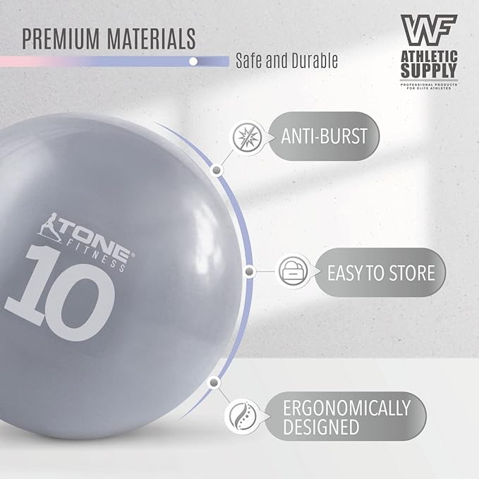 CAPHAUS Soft Weighted Exercise Ball, Weighted Toning Ball, Soft Medicine Balls for Exercise, Yoga, Pilates & Physical Therapy, 6, 8, 10 LB, Option Available in Single, Pair & Set with Rack