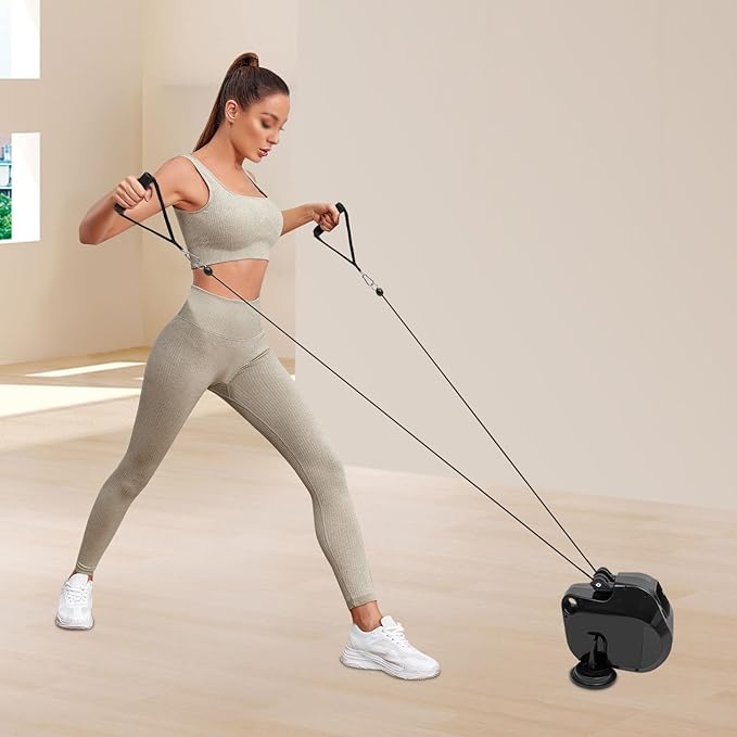 Rope Trainer Machine, Suction Cup Rope Sport Training Device,Gym Body Exersise Pull Rope Strength Training Equipment，Athletic Tool Machine for Bedrooms,Living Rooms, Offices, Gyms, Balconies