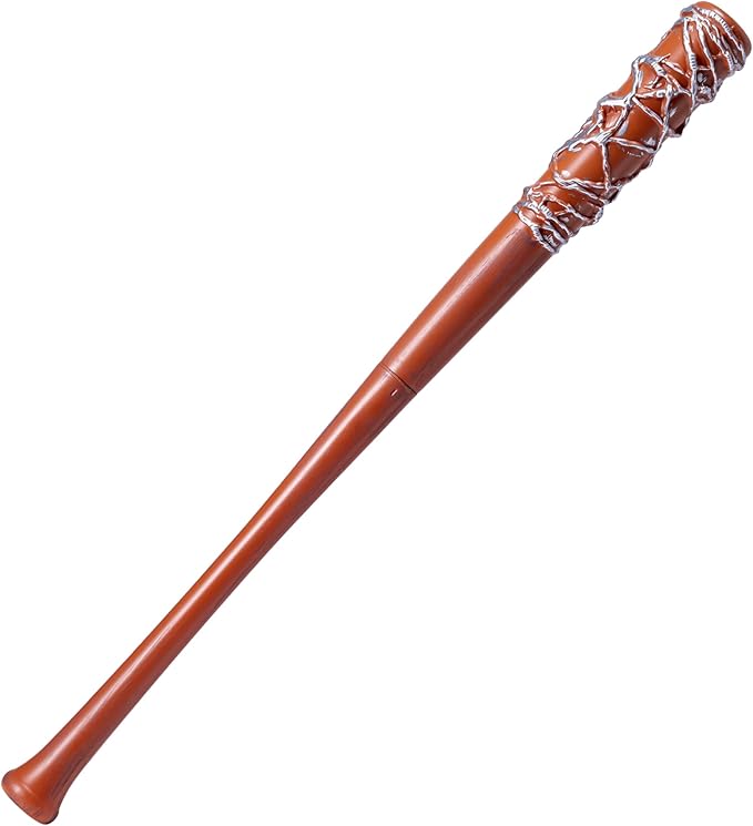 Spooktacular Creations 32 inch Barbed Wire Bat, Fake Baseball Bat Zombie Weapon for Kids Women Men Halloween Cosplay Cane Props, Halloween Costume Dress Up. Brown