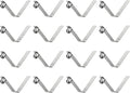 HARFINGTON 16pcs Single Button Kayak Paddle Snap Spring Clip 9x10x50mm 65Mn Spring Steel V-Shaped Solid Lift Telescopic Locking Tube Pole Clips for Tent Umbrella Camping