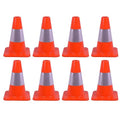 8 Pack 12" Traffic Cones with 4” Reflective Collars – Durable PVC Safety Cones for Parking, Construction, Sports & Training – High Visibility, Weather-Resistant