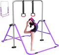 FBSPORT Gymnastics Bar for Kids, Adjustable Height Gymnastic Horizontal Bars,Junior Training Bar Children Folding Training Monkey Bars for Home Using