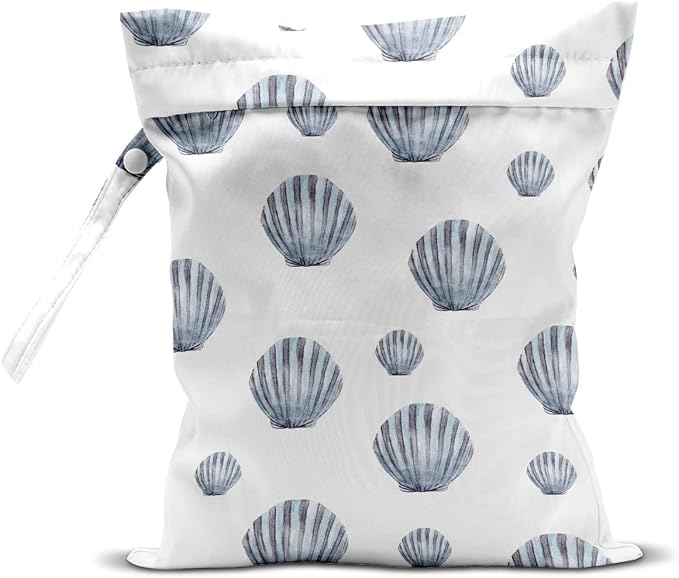 Wet Bag, Wet Dry Bag, Wet Bag for Swimsuit, Travel, Beach, Pool, Diapers, Dirty Yoga Gym Clothes, Makeup Bag, Waterproof Reusable Beach Bag Ocean Decor Starfish Sea Horse Anchor