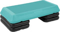 Fitvids Step Aerobic Platform, Exercise Step with 5 levels Adjustable Height, 4 Stackable Risers, Fitness Training Workout Stepper for Home Gym, Cardio Strength, Multiple Options