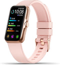 Health Fitness Tracker, Smart Watch with 24/7 Heart Rate and Blood Oxygen Monitor, Sleep Tracker with IP68 Waterproof, Activity Tracker Pedometer Step Counter for Women Men (Pink)