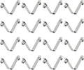 HARFINGTON 16pcs Double Button Kayak Paddle Snap Spring Clip 8x10x50mm 65Mn Spring Steel V-Shaped Solid Lift Telescopic Locking Tube Pole Clips for Tent Umbrella Camping