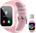 Wonlex 4G GPS Smartwatch for Kids, 1.78" AMOLED Touchscreen Phone Watch with SIM Card, Video Calls, Voice Chat, SOS, Camera, Music, Pedometer, Game, Birthday Gift for Girls Boys Ages 8-15(Pink)