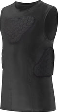 Youth Padded Compression Shirt Rib Protector for Football Protective Gear Baseball Padded Shirt Kid Child Boys