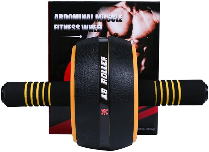 AB Wheel Roller, Exercise Abdominal Fitness Wheel, Work-out Strength-Training Roller, 12"W