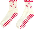 Crew Half Calf Grip Socks, Cutest Fruits Pilates Socks, Ruffle socks, Non-Slip, Barre Yoga Fitness