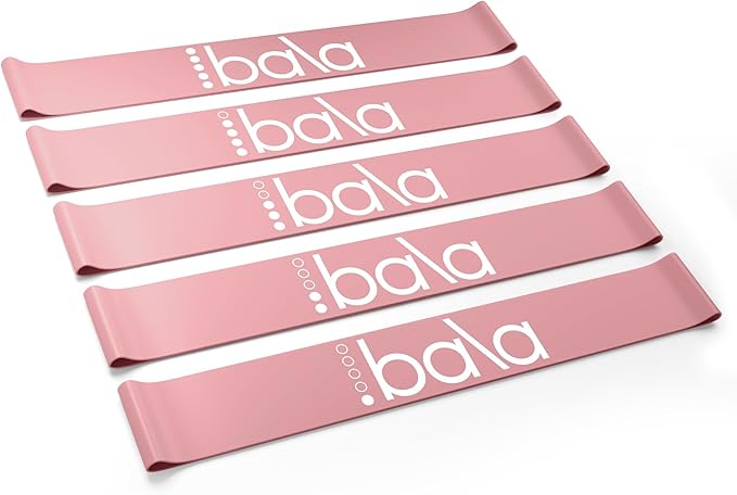 Bala Booty Bands Resistance Bands for Women & Men - Elastic Exercise Bands for Working Out - Wrist, Ankle, Legs & Booty Bands - Workout Resistance Bands for Yoga, Pilates, Strength Training