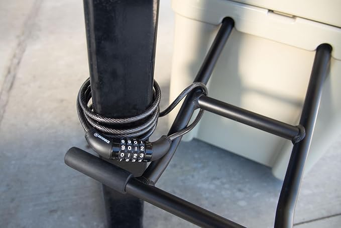 BRINKS 6 ft Outdoor Bike Lock Cable 2 Pack, Anti Theft Self-Coiling Design, Resettable 4-Dial Combination, 5/16" Weather-Resistant Vinyl Coating for Bikes