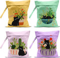4 Pack Cute Wet Bag Waterproof Washable Reusable Wet Dry Bag for Swimsuit Clothes Cloth Diaper Travel Beach Pool Yoga Gym Party Camping Toiletries Travel Beach Essentials,Bow Checkered Duck Gifts