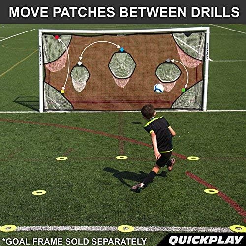 QuickPlay PRO Soccer Target Nets with 7 Scoring Zones – Practice Shooting & Goal Shots | Available in 4 Sizes | Portable Training Equipment | Soccer Frame Not Included