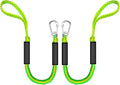 Bungee Dock Lines for Boats, 2 Feet, Pack of 2 (Green&Yellow)