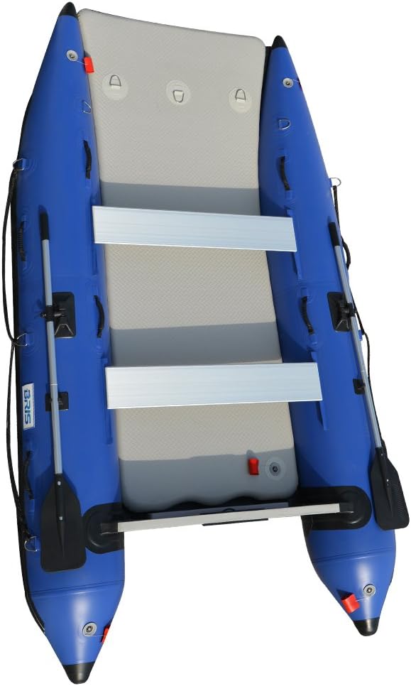 BRIS 11 ft Inflatable Catamaran Inflatable Boat Inflatable Dinghy Mini Cat Boat Blue