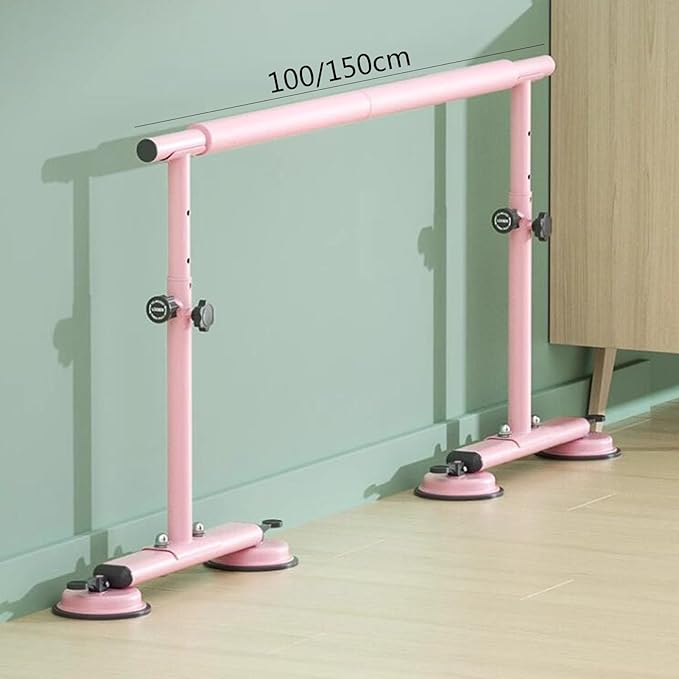 Adjustable Ballet Barre 65-105cm, Portable Freestanding Dance Stretching Bar for Home Studio, Ideal Balance Equipment for Adults & Kids