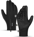 Winter Thermal Gloves for Men and Women, Waterproof Windproof and Non-Slip Gloves, Warm Touch Screen Gloves for Outdoor Running, Cycling, Driving, Medium Size