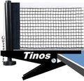 TINOS Professional Ping Pong Net fits 1” Max. Table Thickness | Tension and Height Adjustment | Spring Clamp Table Tennis net & Post Set