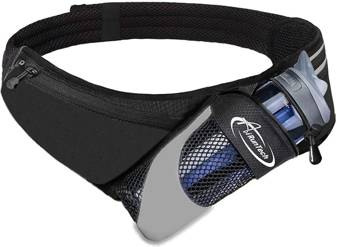 AiRunTech Running Hydration Belt with Water Bottle Holder,Hiking Fanny Pack for Phone and Wallet,Running Bag Runners Essentials Accessories Marathon Triathlon Walking Jogging Gear Gift