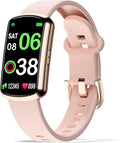 Health Fitness Tracker with 24/7 Heart Rate, Smart Watch with Blood Pressure and Blood Oxygen Monitor, Bulit-in 120+ Sport Mode, Sleep Tracking Waterproof Activity Tracker for Women Men (Pink)