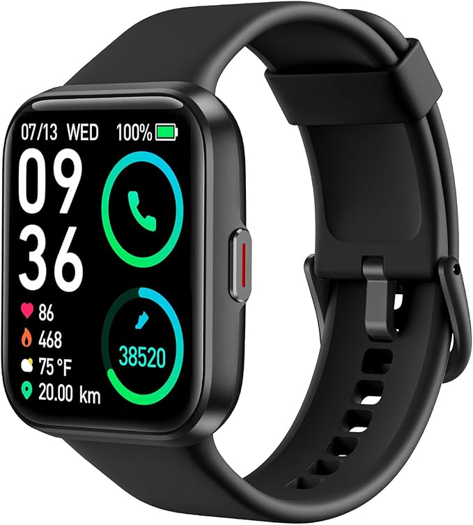 SKG Smart Watch for Men Women Android iPhone with Alexa Built-in & Bluetooth Call(Answer/Make Call) 1.69" Fitness Tracker with IP68 Waterproof, 60+ Sports, Heart Rate SpO2 Monitor, V7 Pro