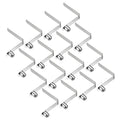 PATIKIL 11x9mm Kayak Paddle Snaps, 16 Pack Tent Pole Clips Steel V Shaped Single Pin Push Button Spring Clips Lock Tube Pole Clips for Camping Awning