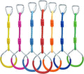 Ninja Ring Fitness Gymnastic Ring Climbing Bar Workout Outdoor Backyard Playground Training Equipment Play Set, Jungle Gym Fist Hanging Swing Monkey Bars Ninja Warrior Obstacle Course Trapeze Playsets