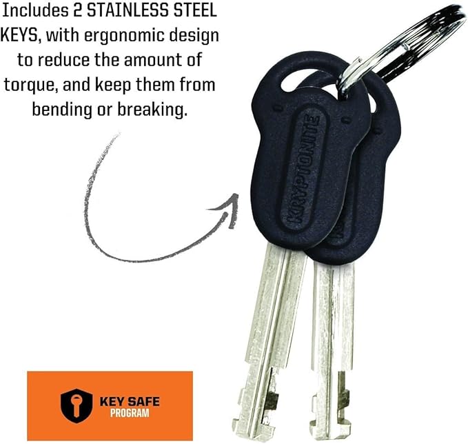 Kryptonite Keeper 785 Bike Chain Lock, 2.8 Feet Long Heavy Duty Anti-Theft Bicycle Chain Lock with Keys for Bike, Motorcycle, Scooter, Bicycle, Door, Gate, Fence,Purple