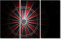 Canvas Wall Art 3 Panel Dart Plate Poster Wall Decor for Living Room Bedroom Bathroom Office Artwork Inspirational Wall Art Dart Plate in the Dark Modern House Decor Framed Ready to Hang(28"Wx42"H)