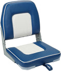 Classic Low Back Fishing Boat Seat with Backrest Folding Boat Chair Marine Bass Jon Boat Seats