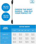 OCEANBROAD Carbon Fiber Kayak Paddle 90.5in/230cm, 86in/218cm for Adults Kayaking Boating Canoeing Oar with Paddle Leash