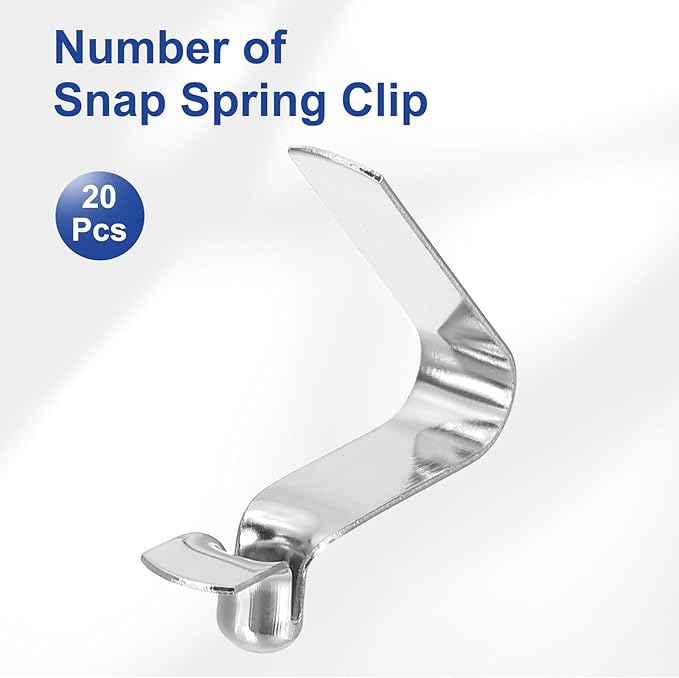 HARFINGTON Single Button Kayak Paddle Snap Spring Clip Spring Steel V-Shaped Hollow Lift Telescopic Locking Tube Pole Clips for Tent Umbrella Camping