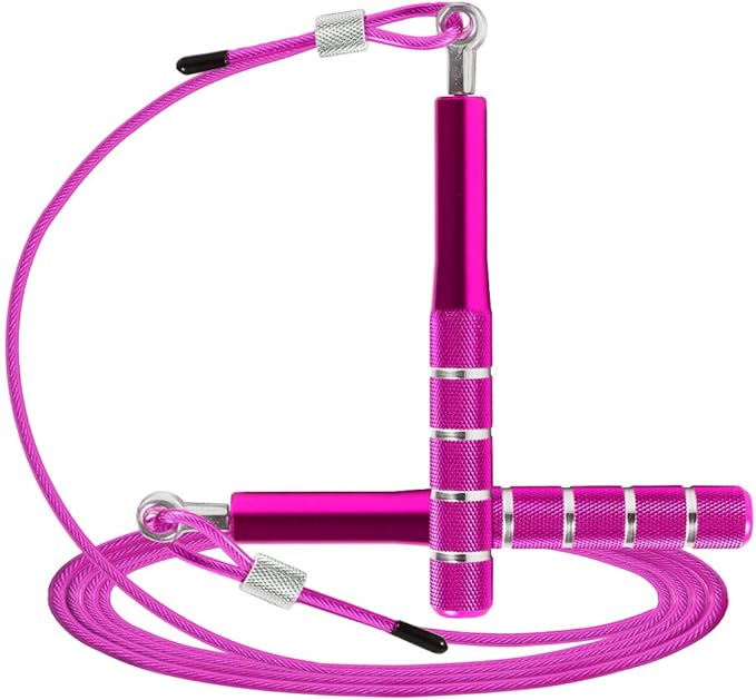 Jump Rope, Wastou Speed Jumping Rope for Training Fitness Exercise, Adjustable Adults Workout Skipping Rope for Men, Women, Kids, Girls