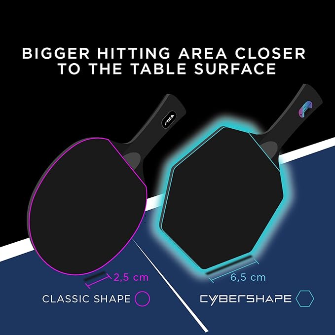 Stiga Cybershape Wood Table Tennis Blade I Superior Control & Enhanced Grip for Offensive Play
