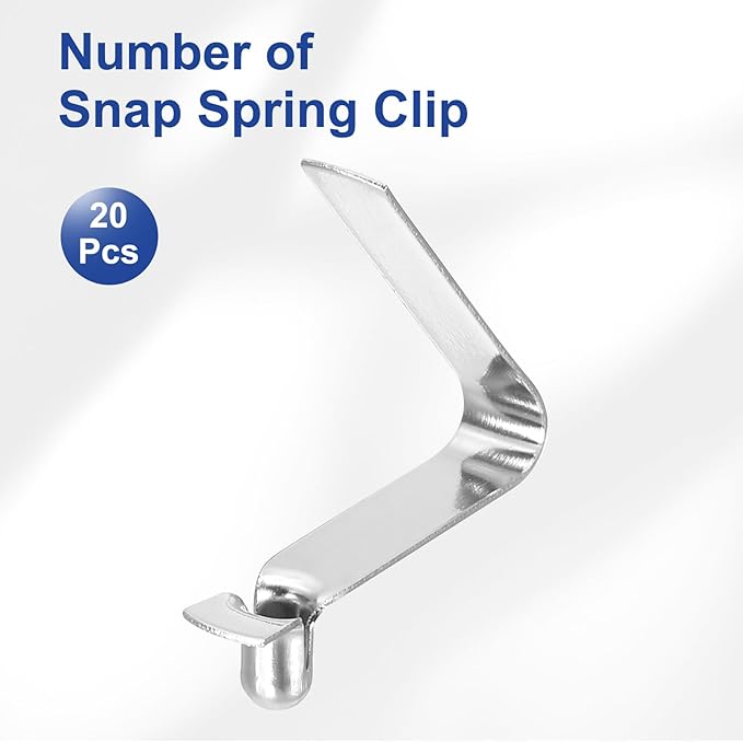 HARFINGTON Single Button Kayak Paddle Snap Spring Clip Spring Steel V-Shaped Hollow Lift Telescopic Locking Tube Pole Clips for Tent Umbrella Camping